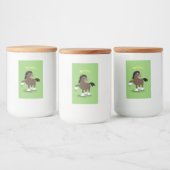 Cute Clydesdale draft horse cartoon illustration Voedselcontainer Etiket (Flessen)