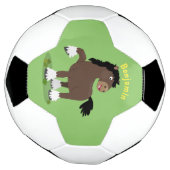 Cute Clydesdale draft horse cartoon illustration Voetbal (Gedraaid)