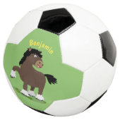 Cute Clydesdale draft horse cartoon illustration Voetbal (Drie kwart)