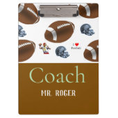 Cute Coach Football Sports Clipboard  Klembord (Voorkant)