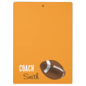 Cute Coach Football Sports Clipboard  Klembord (Achterkant)