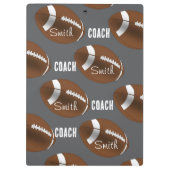 Cute Coach Football Sports Clipboard  Klembord (Achterkant)