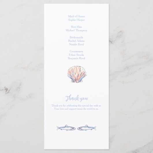 cute coastal programmakaart (Achterkant)