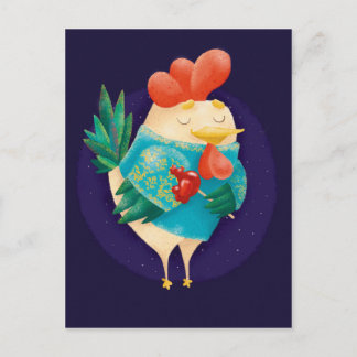 Cute Cock met Lollipop Briefkaart