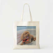 Cute Cockapoo Dog met Life Vest Tote Bag (Voorkant)