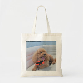 Cute Cockapoo Dog met Life Vest Tote Bag