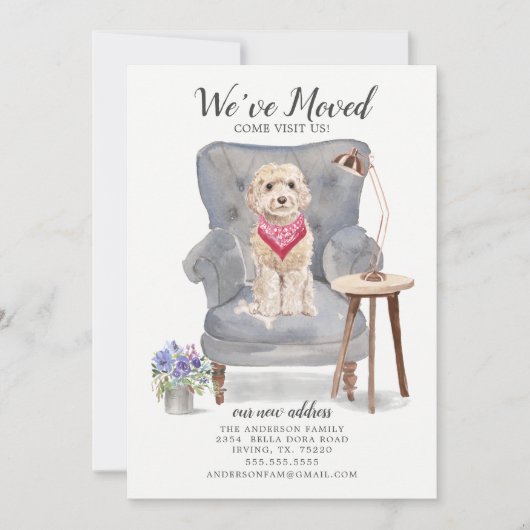 Cute Cockapoo Dog We hebben een bewegende aankondi Aankondiging (Voorkant)