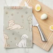 Cute Cockapoo kitchen Towel Dog Lover Gift Theedoek (Quarter Fold)