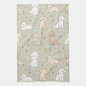 Cute Cockapoo kitchen Towel Dog Lover Gift Theedoek (Verticaal)