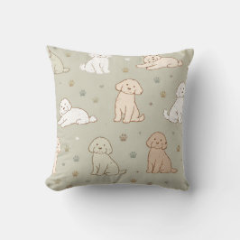 Cute Cockapoo Pattern Pillow | Dog Lover Cushion Kussen