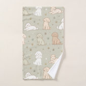 Cute Cockapoo Puppy Handdoekenset Hond Liefhebber Bad Handdoek (Handdoek)