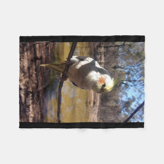 Cute Cockatiel Fleece Blanket Deken (Voorkant (Horizontaal))