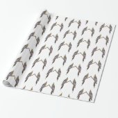 Cute Cockatiel Frenzy Wrapping Paper Cadeaupapier (Uitgerold)