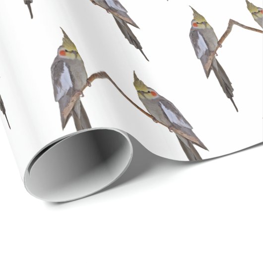Cute Cockatiel Frenzy Wrapping Paper Cadeaupapier (Rol Hoek)