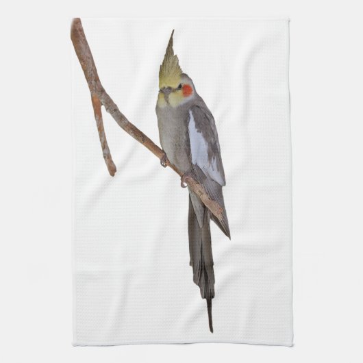 Cute Cockatiel Kitchen Towel (kies kleur) Theedoek (Verticaal)