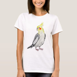 Cute Cockatiel parrot waterverf T-shirt
