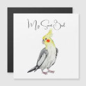 Cute Cockatiel Waterverf Parrot. (Voorkant / Achterkant)