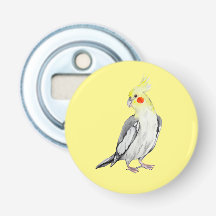 Cute Cockatiel Waterverf Parrot.