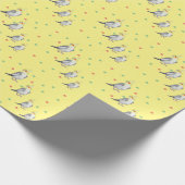 Cute Cockatiel Waterverf Parrot. Cadeaupapier (Hoek)