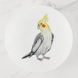 Cute Cockatiel Waterverf Parrot. Sierschaaltjes
