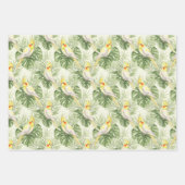 Cute Cockatiel with Tropical Plants Pet Bird Lover Inpakpapier Vel (Voorkant 2)