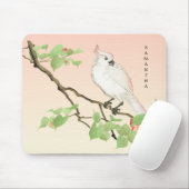 Cute Cockato  Japanse Camellia Mousepad Muismat (Met muis)