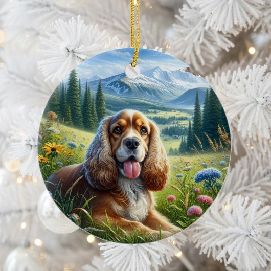 Cute Cocker Spaniel Aandenken Keramisch Ornament