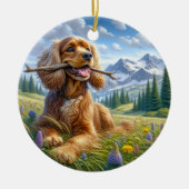 Cute Cocker Spaniel Aandenken Keramisch Ornament (Voorkant)