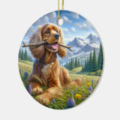Cute Cocker Spaniel Aandenken Keramisch Ornament (Links)
