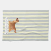 Cute cocker spaniel blue crème striped theedoek (Horizontaal)