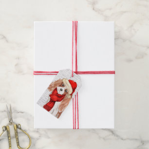 Cute Cocker Spaniel Dog Kerstmis Cadeaulabel