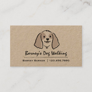 Cute Cocker Spaniel Dog Pet Sitter Dierverzorg Visitekaartje