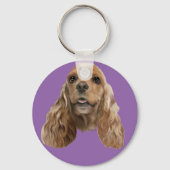 Cute Cocker Spaniel Dog Sleutelhanger (Voorkant)