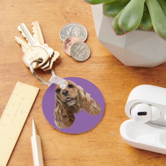 Cute Cocker Spaniel Dog Sleutelhanger (Bureau)