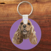 Cute Cocker Spaniel Dog Sleutelhanger (Voorkant)
