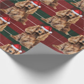 Cute Cocker Spaniel Fun Dog Lover Christmas Cadeaupapier (Hoek)