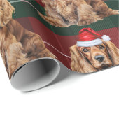 Cute Cocker Spaniel Fun Dog Lover Christmas Cadeaupapier (Rol Hoek)