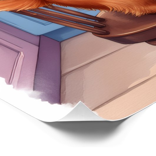 Cute Cocker Spaniel Gingerbread Baking Christmas Perfect Poster (Hoek)