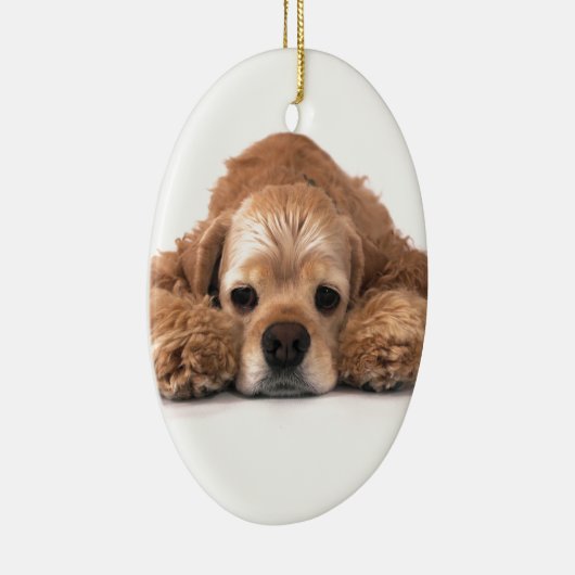 Cute Cocker Spaniel Keramisch Ornament (Rechts)