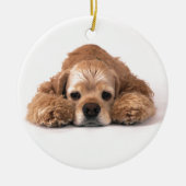 Cute Cocker Spaniel Keramisch Ornament (Voorkant)