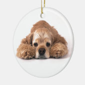 Cute Cocker Spaniel Keramisch Ornament (Links)