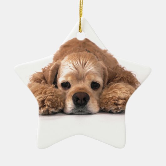 Cute Cocker Spaniel Keramisch Ornament (Voorkant)
