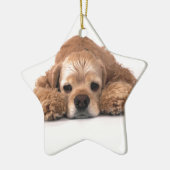 Cute Cocker Spaniel Keramisch Ornament (Links)