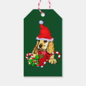 Cute Cocker Spaniel-kerstcadeaus Cadeaulabel (Achterkant)