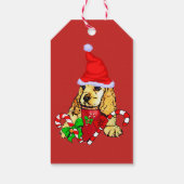 Cute Cocker Spaniel-kerstcadeaus Cadeaulabel (Achterkant)