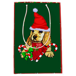 Cute Cocker Spaniel Kerstmis Medium Cadeauzakje
