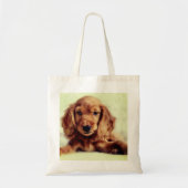 Cute Cocker Spaniel Puppy Dog Canvas tas (Voorkant)