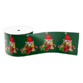 Cute Cocker Spaniel Puppy Kerstmis Grosgrain Lint (Spoel)