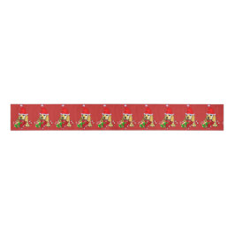 Cute Cocker Spaniel Puppy Kerstmis Grosgrain Lint