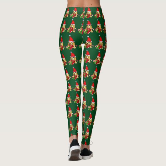 Cute Cocker Spaniel Puppy Kerstmis Leggings (Achterkant)